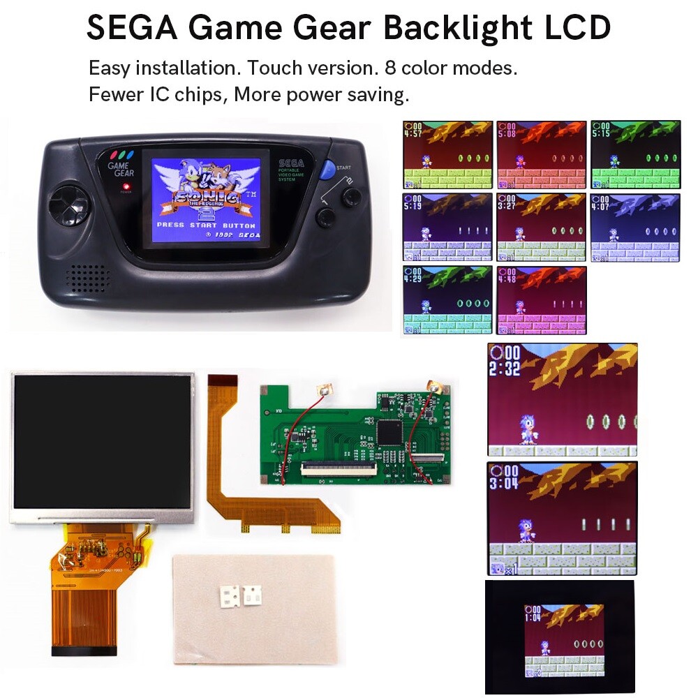 Back Light Backlight LCD Screen Kit For SEGA Game Gear Console For SEGA GG