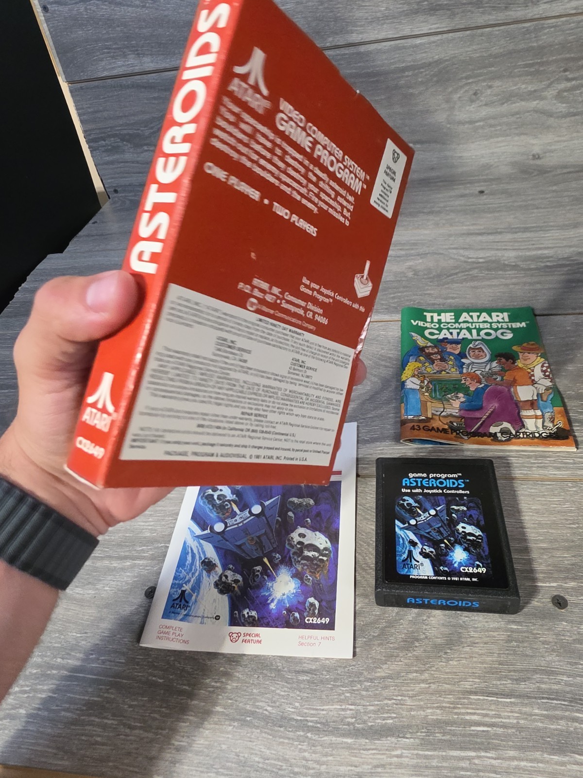 Asteroids (Atari 2600, 1981) w/ Box Manual Tested CIB Complete In Box- [Tested]