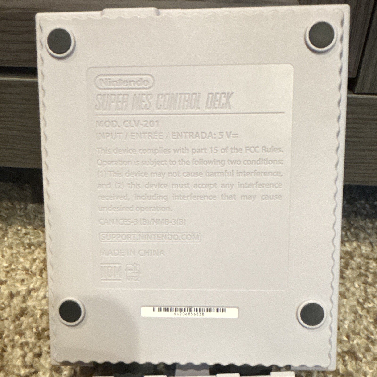 Nintendo Super NES Classic Edition CLV-201 HDMI Built-In Games 2 Controllers