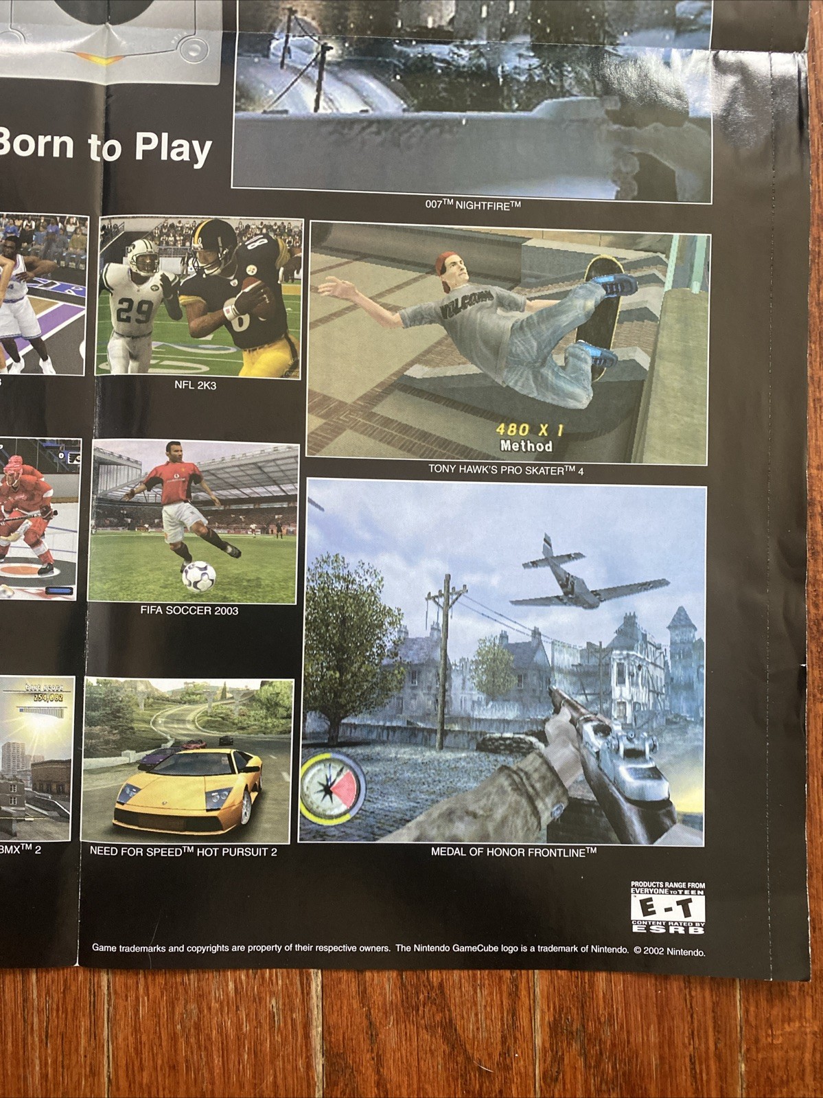 2002 Nintendo GameCube Promo Poster – Silver – Metroid, Tony Hawk’s 15×20 RARE