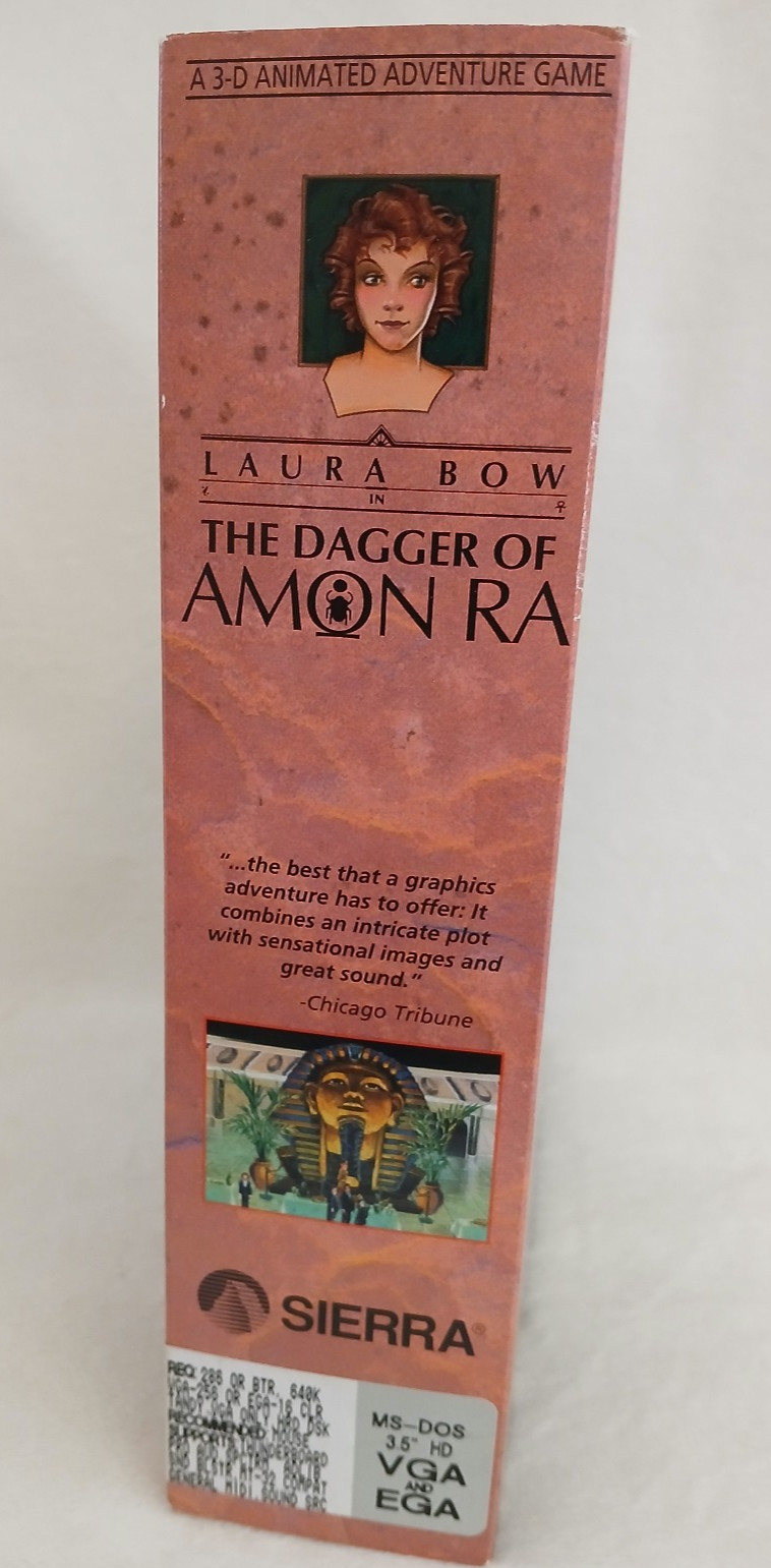 Vintage 1992 Sierra Dagger of Amon Ra Big Box PC 3.5 disk Complete VG