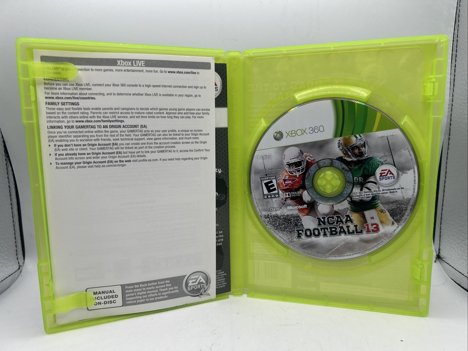 NCAA Football 13 (Microsoft Xbox 360, 2012) Complete CIB