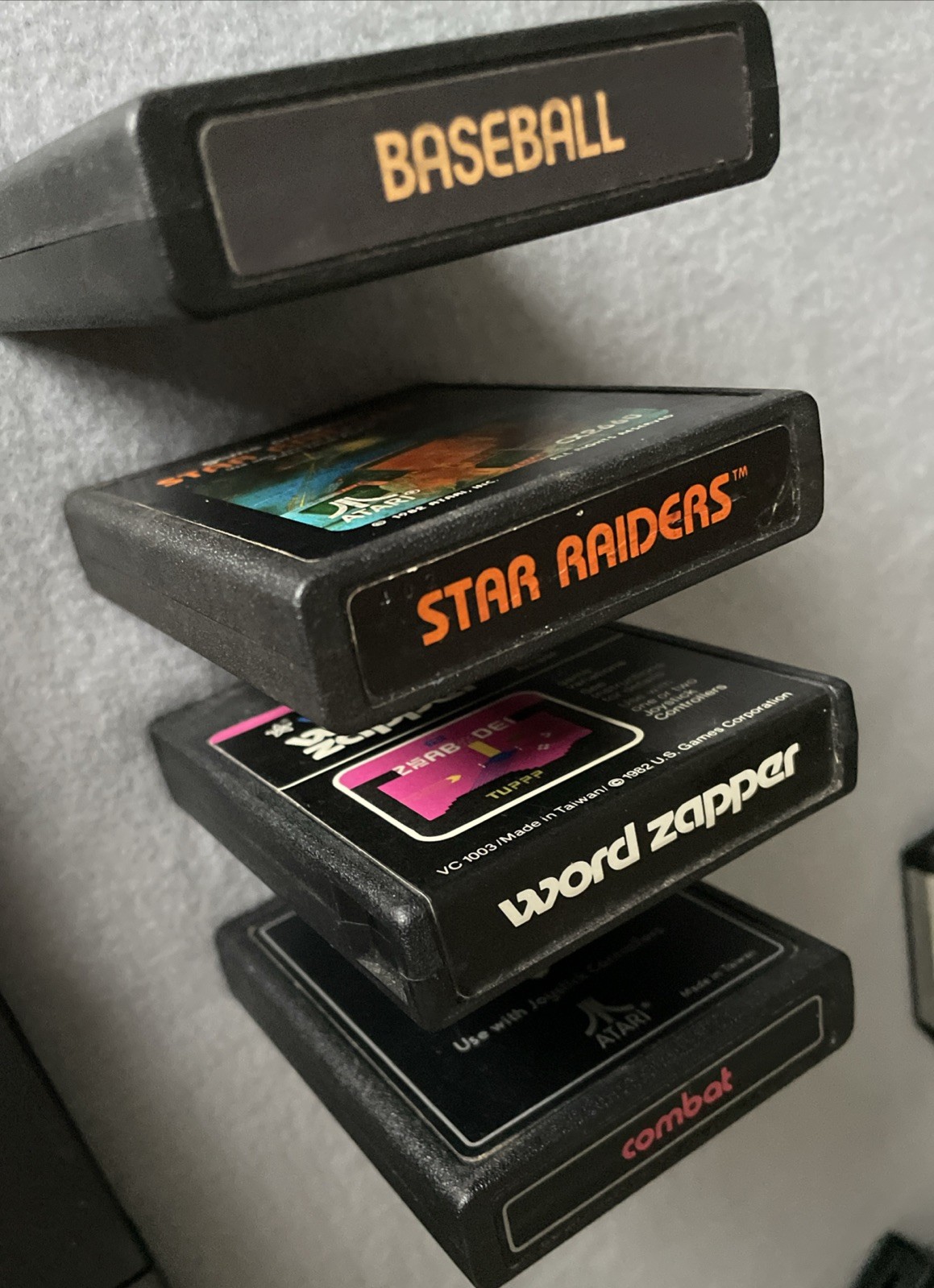 Lot Of 8 Atari Games – Word Zapper, Breakout, Demon Attack, Combat **Tested