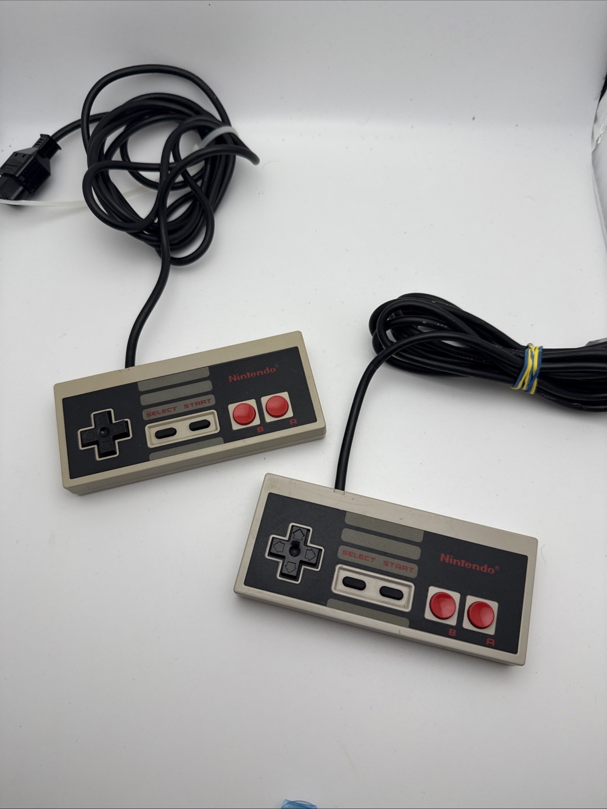 Nintendo NES NES-004 Wired Controller OEM Tested Lot Of 2