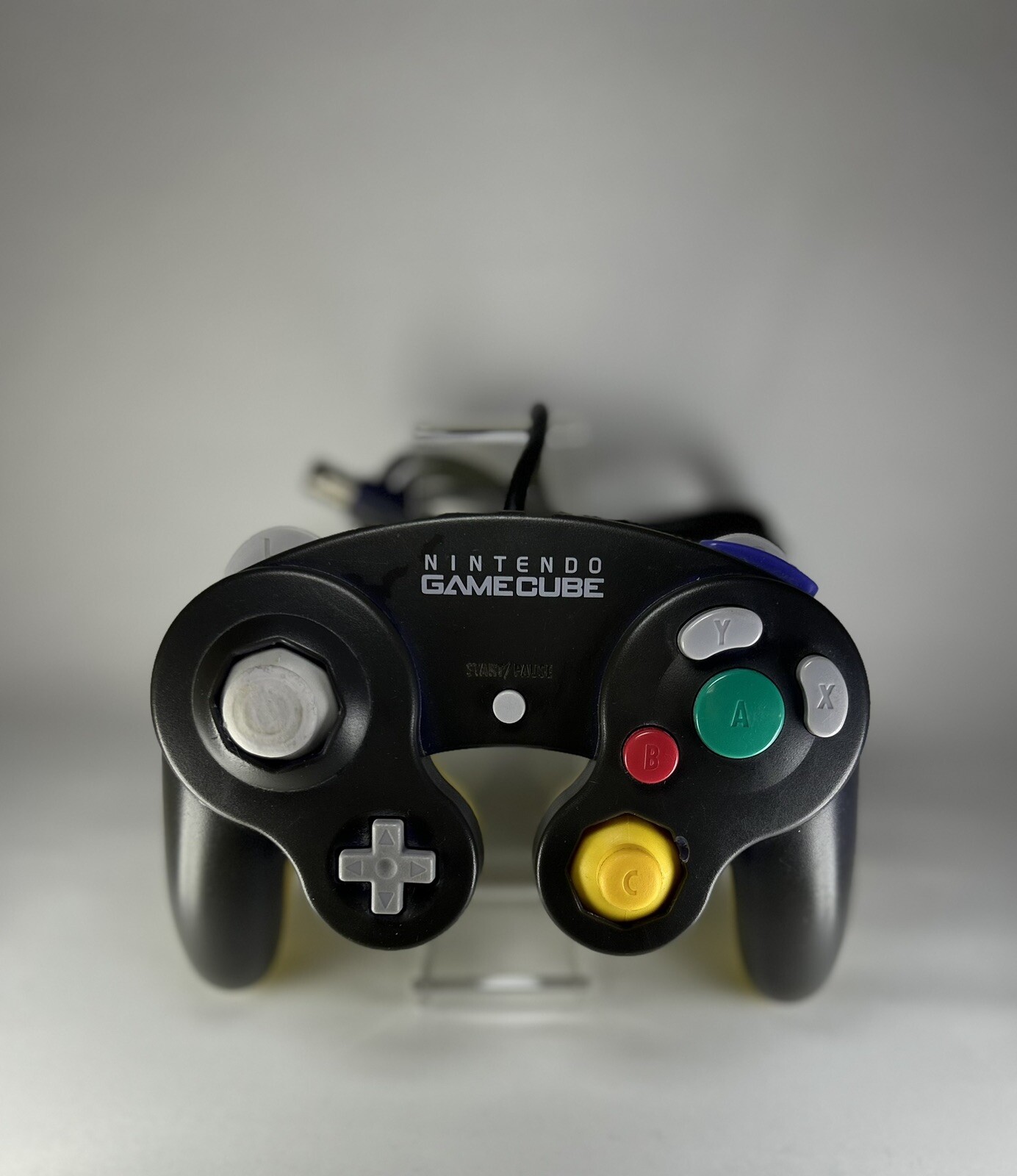 Official Nintendo Black Clear GameCube Game Controller rare