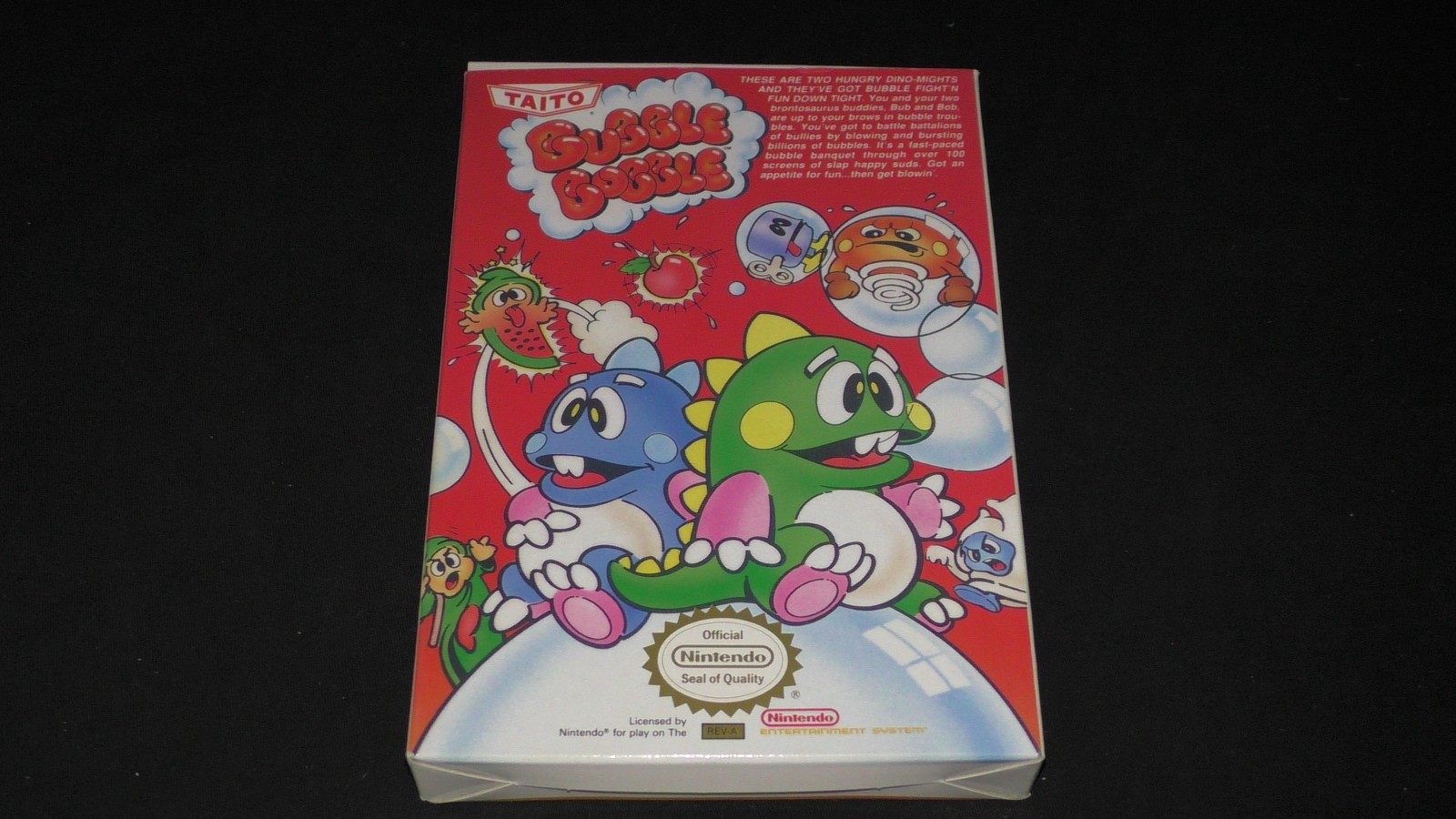 Bubble Bobble Oval Seal Nintendo NES 1988 NES CIB Complete