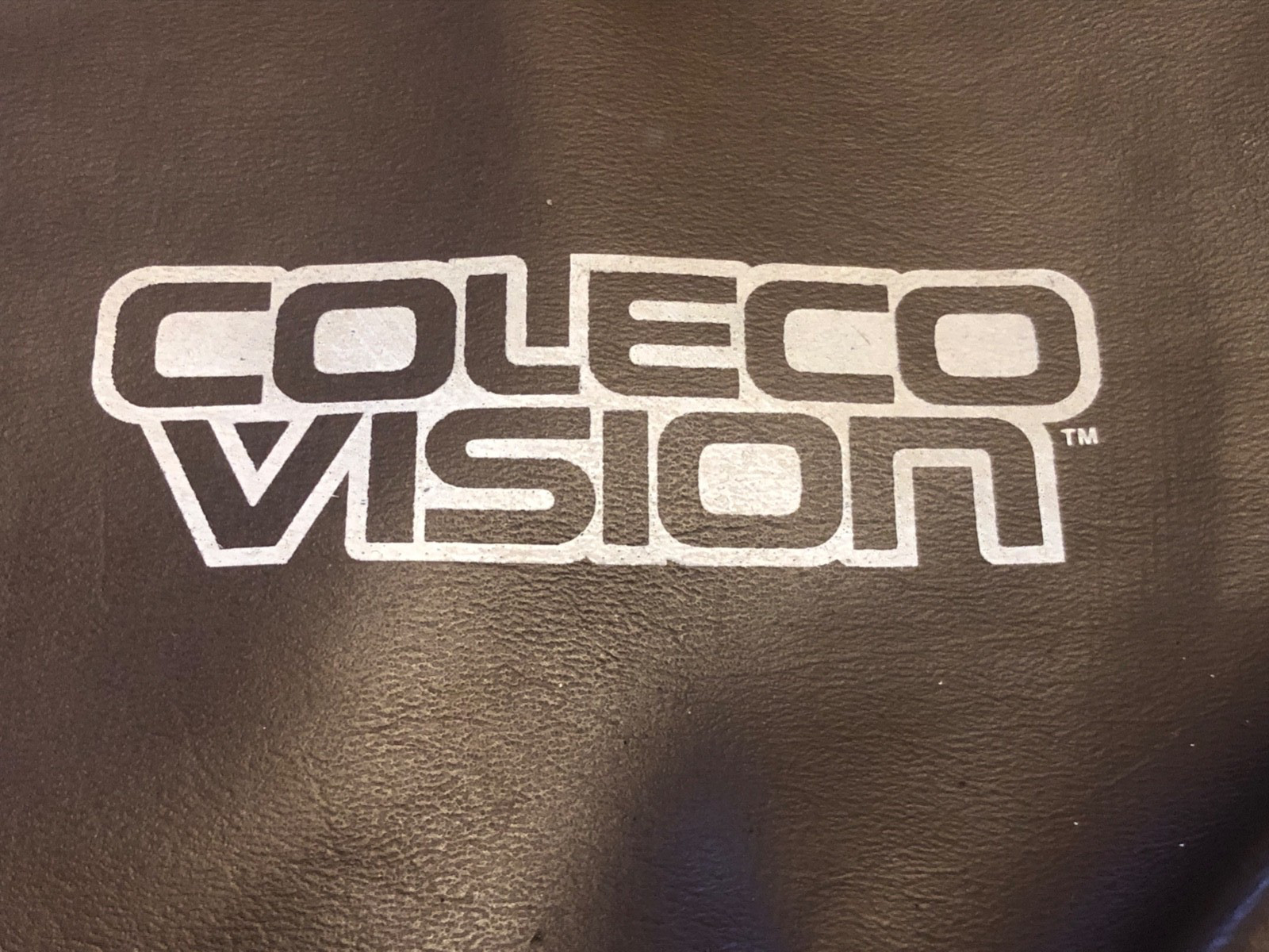 Official Vintage ColecoVision Console Dust Cover – Brown Vinyl w/ Logo – RARE