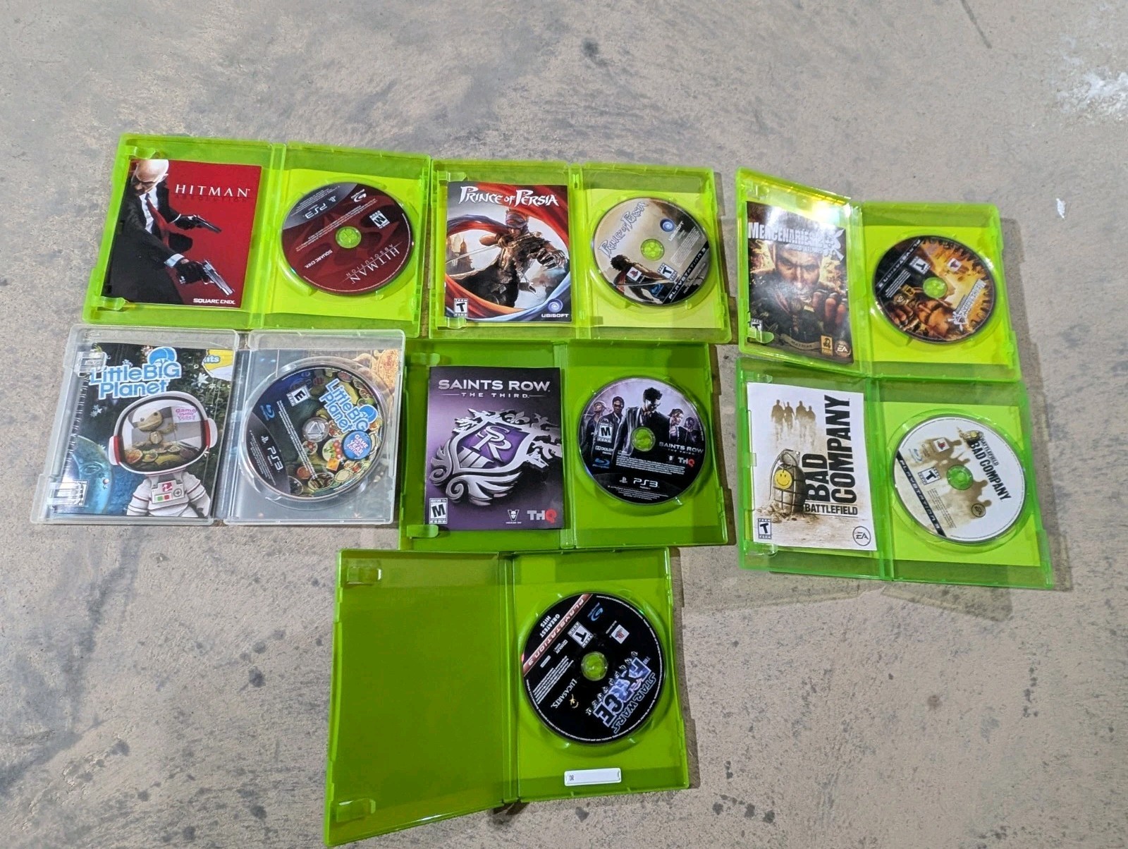 ps3 Lot 7 Saints Row 3 Hitman Absolution Littlebigplanet Star Wars Bf Bad Co