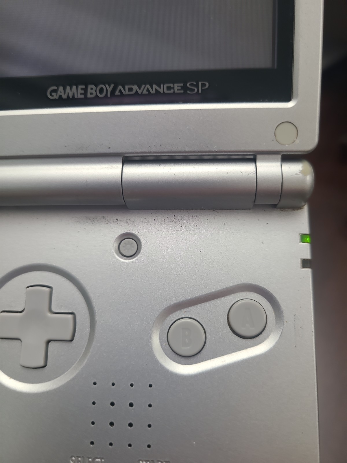 Nintendo Game Boy Advance SP AGS-001 Silver Console with Charging Cable