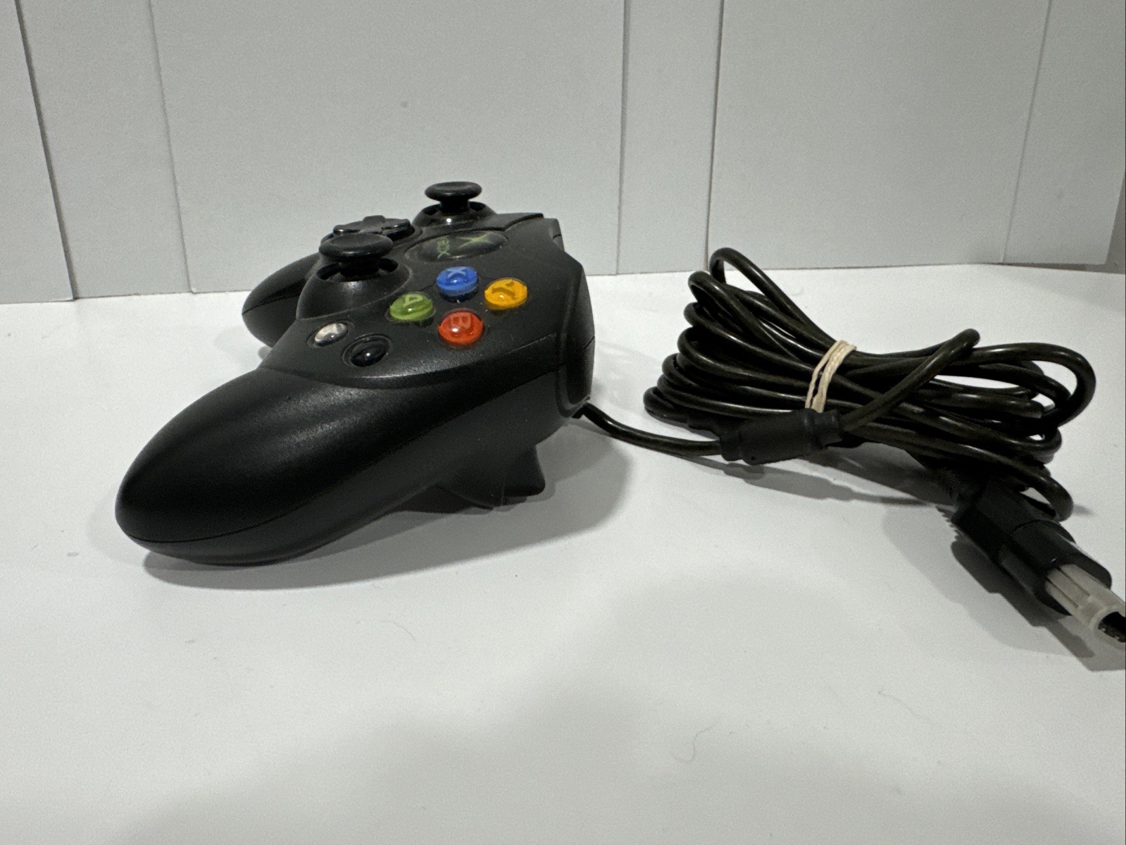 Original Xbox OEM Controller S Type Black X08-69873 w/ Breakaway Cable WORKS