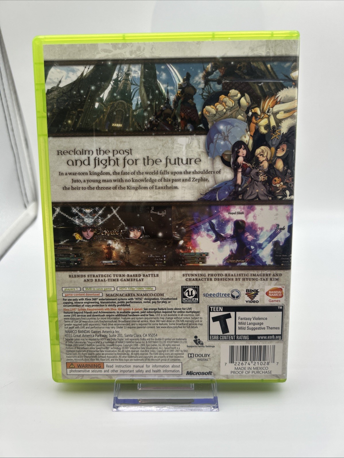 Bandai Namco Games MagnaCarta 2 Xbox 360 Role Playing NTSC 2009 Manual Clean