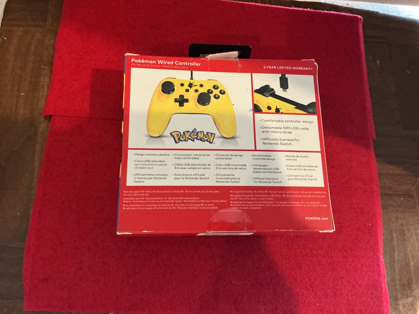 PowerA Pokemon Wired Controller for Nintendo Switch, Yellow – Pikachu… NEW