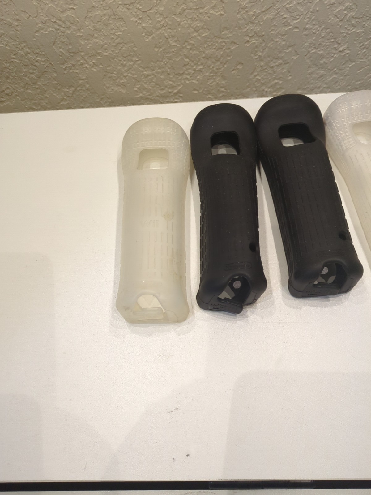 Black And White Silicon Sleeves For Wii Remote Controller Used