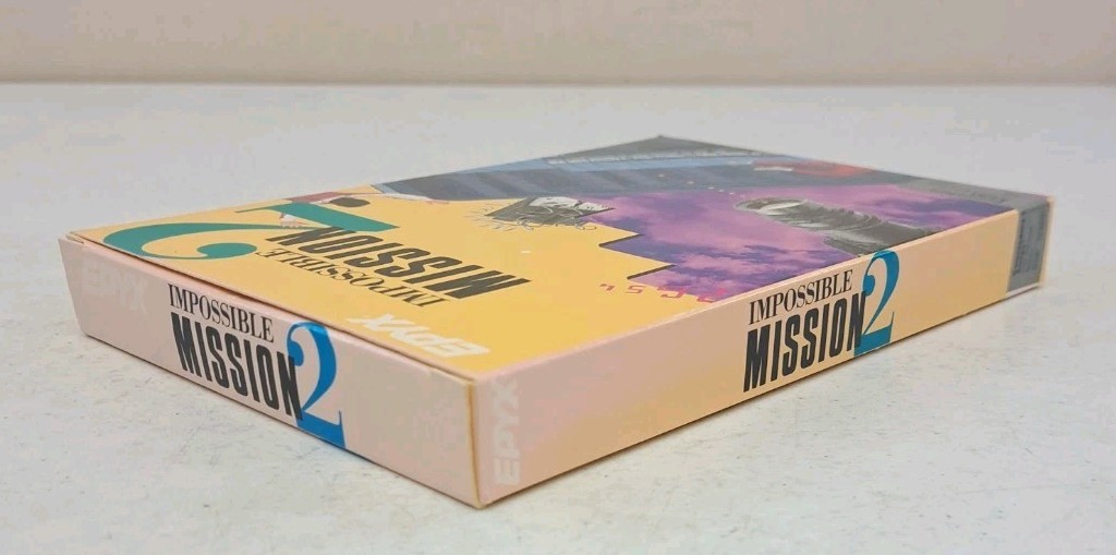 No Disk! Epyx Impossible Mission 2 Box-Manual-Command Card-1988 Commodore Amiga