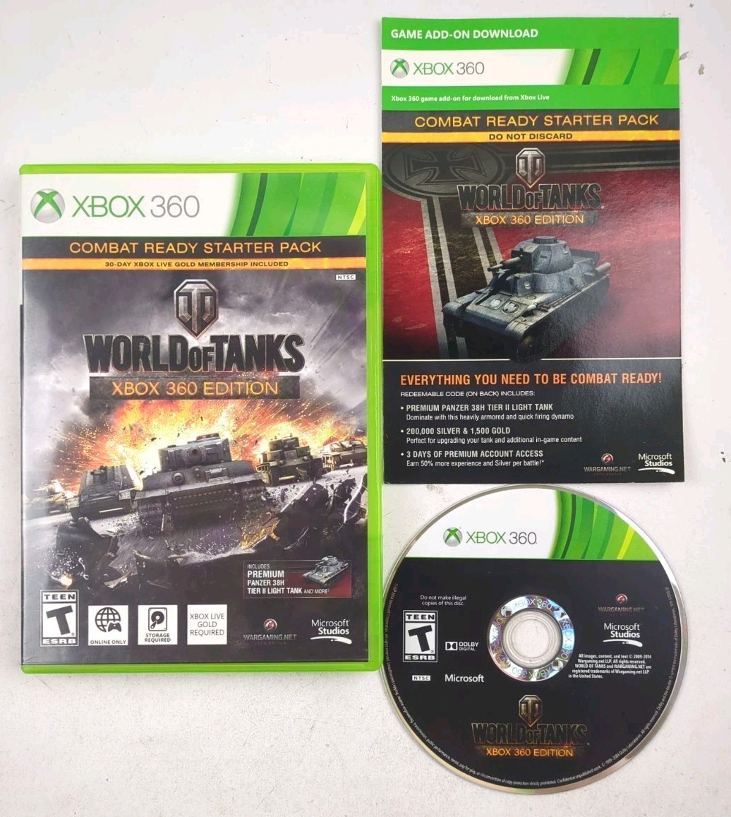 World of Tanks Xbox 360 Edition Unplayable Online Only Read Complete CIB