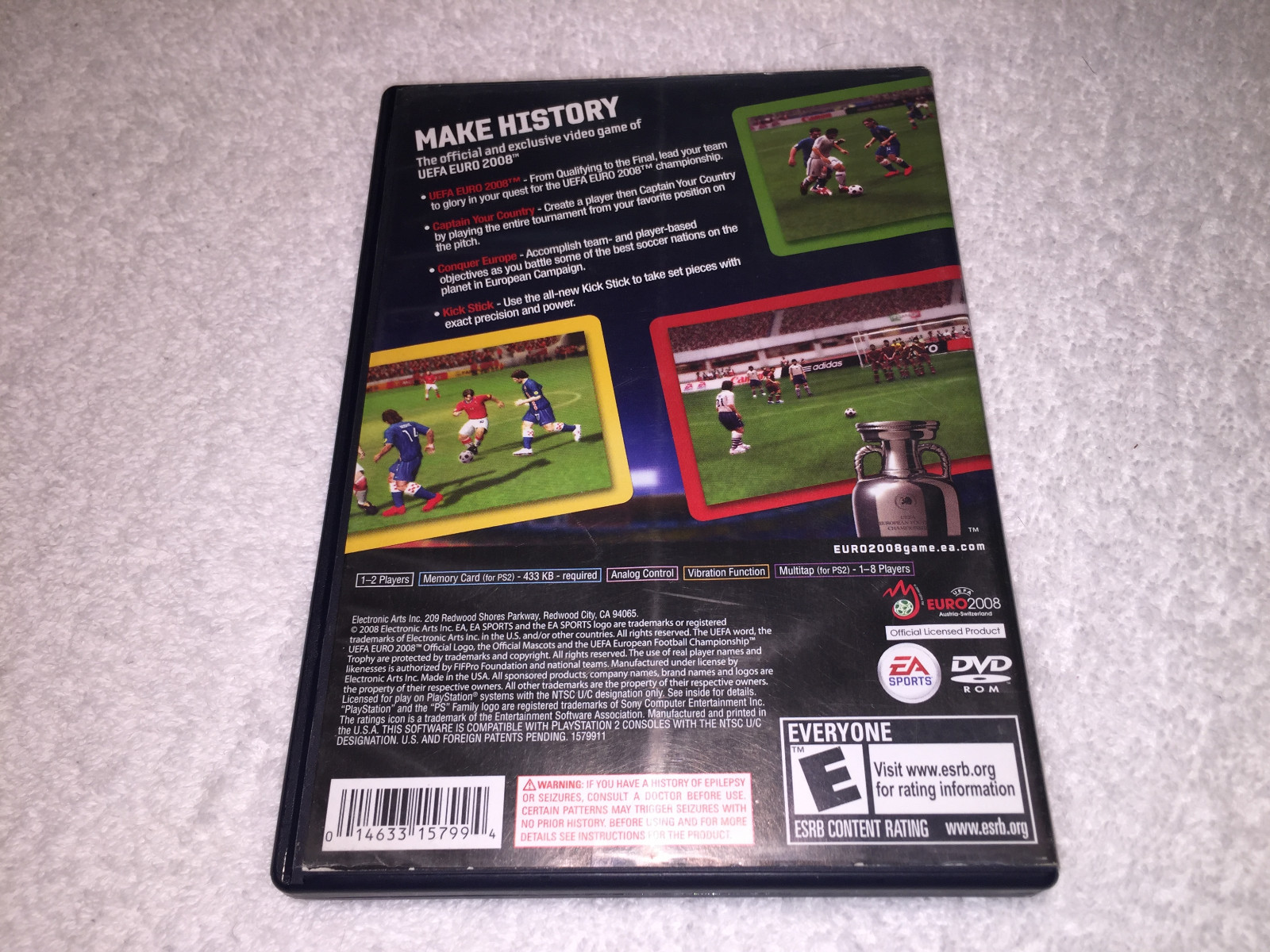 UEFA Euro 2008 Austria-Switzerland (Playstation 2, 2008) PS2 Complete Excellent!