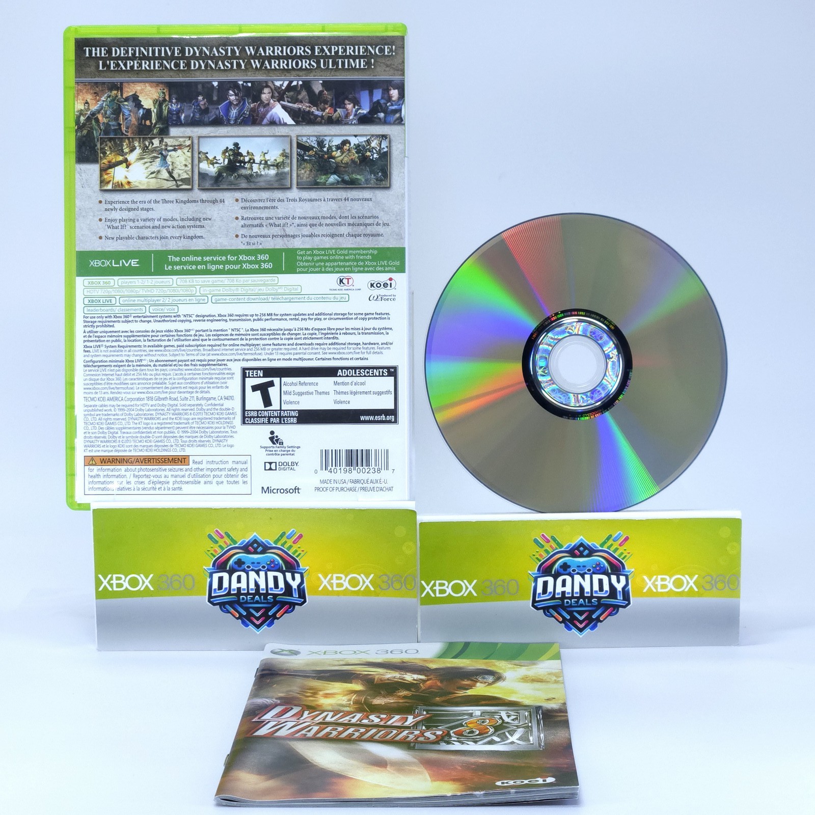 Dynasty Warriors 8 CIB W/ Manual – Xbox 360