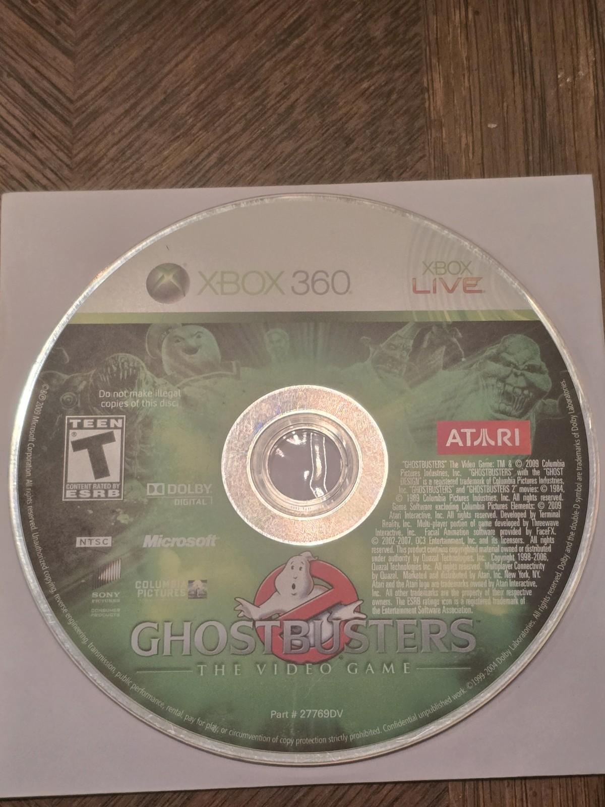 Xbox 360 Ghostbusters Video Game – Tested & Working – Disc Only