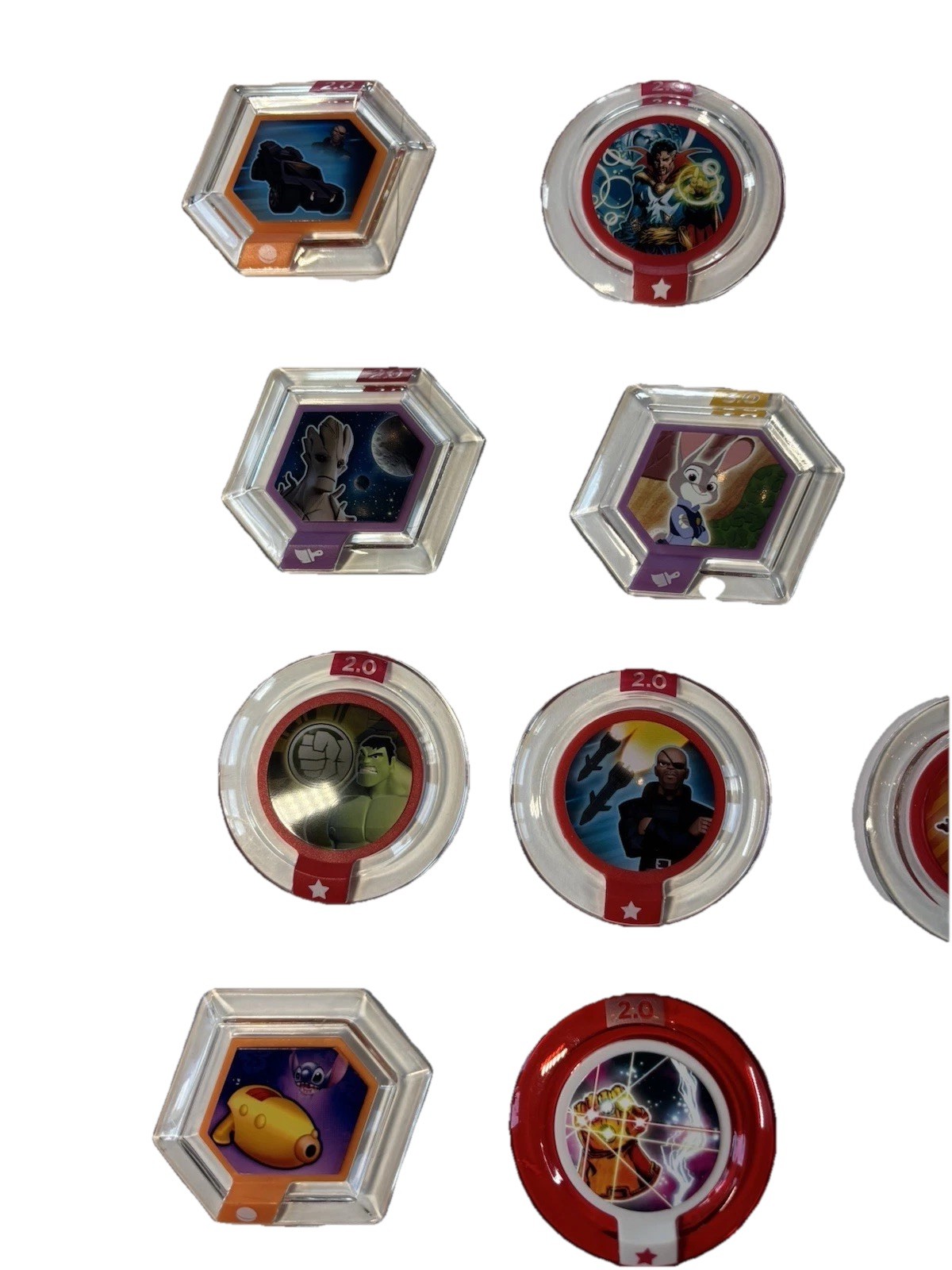 Disney Infinity Power Disc Lot 2.0 3.0 Tokens + Storage Case Marvel Disney