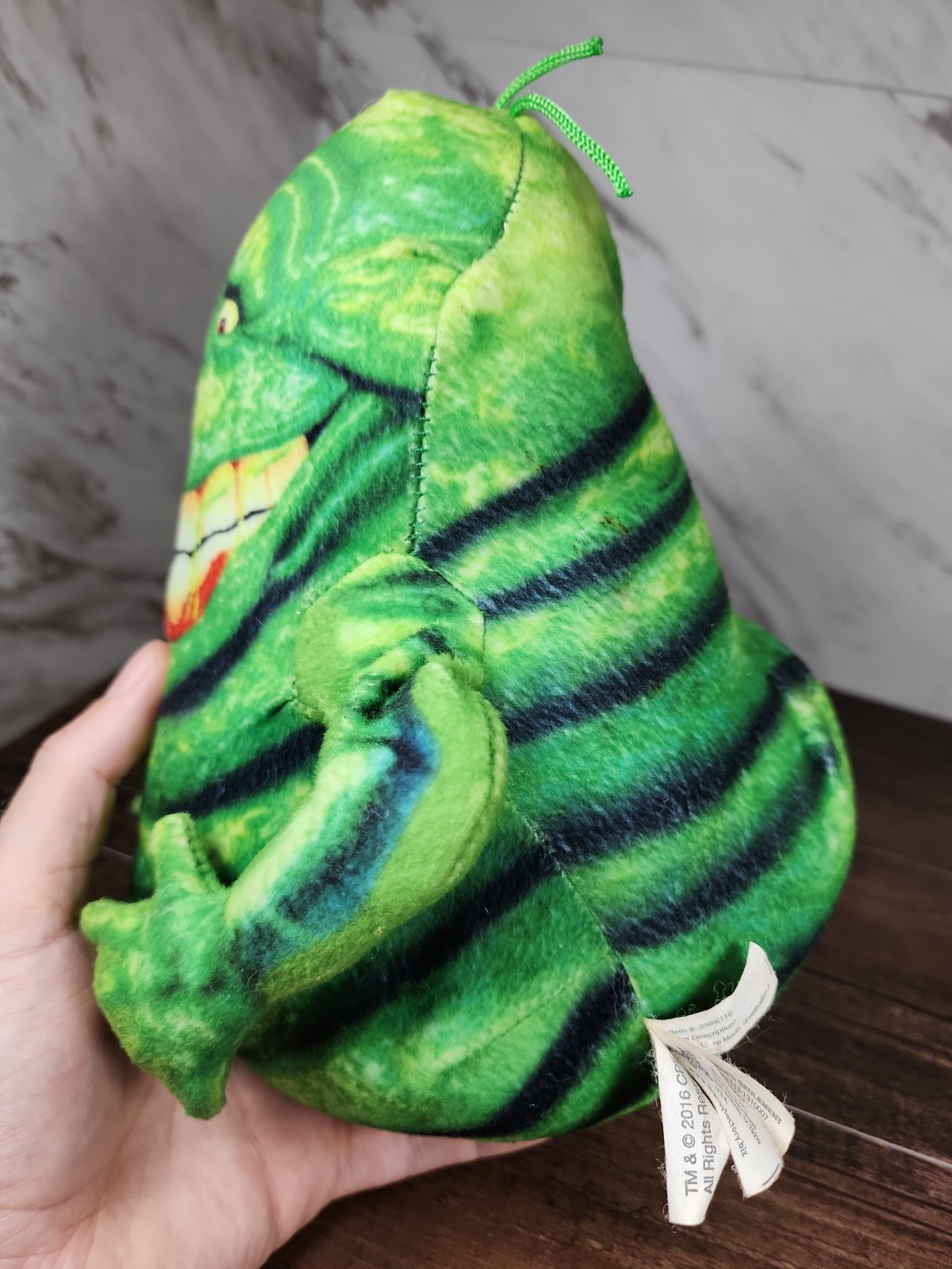 ☆ ~Large 10″ Ghostbusters Plush Toy SLIMER Happy Ghost. Green Stuffed Animal~ ☆