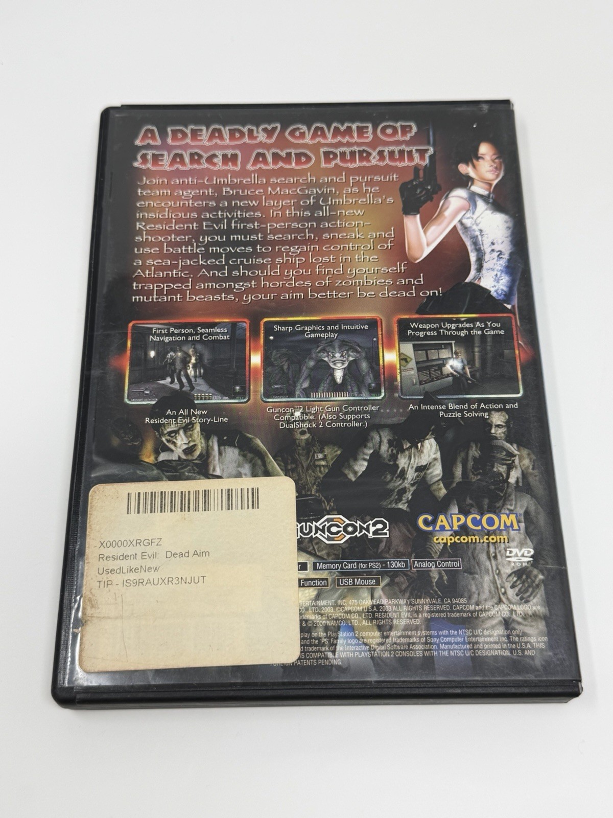 Resident Evil Dead Aim PlayStation 2 PS2 – CIB – Tested in Working Condition