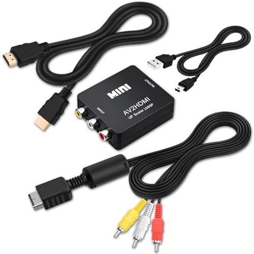 6FT AV to RCA Cable for PlayStation 1/2/3 Slim, Connect Console to TV/Monitor