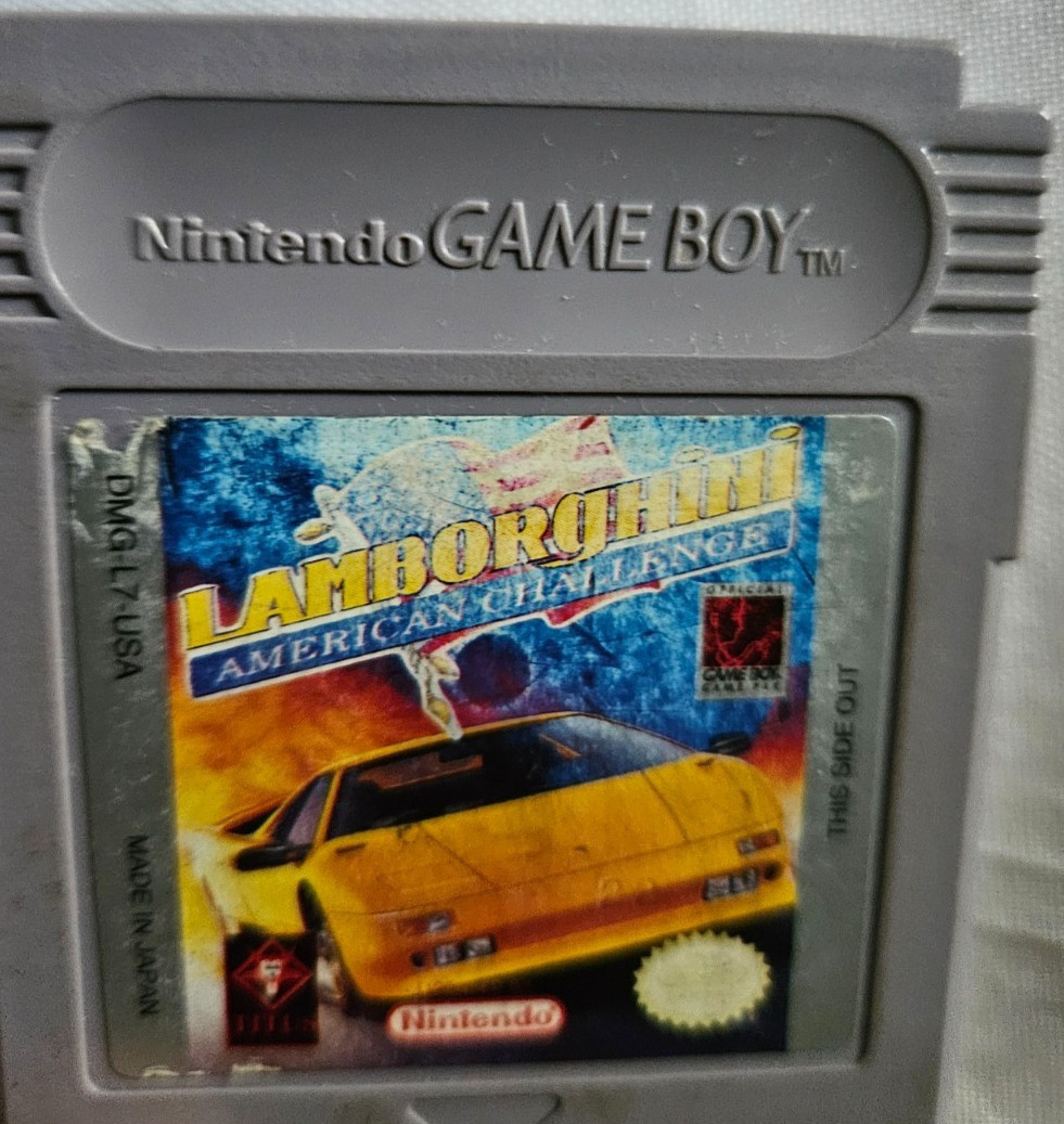 Lamborghini American Challenge Cartridge Only Authentic Nintendo Game Boy USA