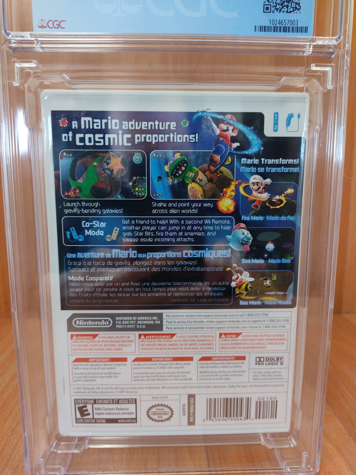 CGC 10 A++ GEM MINTY factory sealed Super Mario Galaxy 1st Print Wii Not vga psa