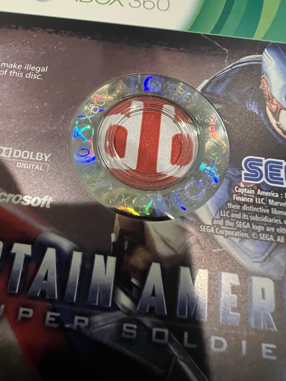 Captain America: Super Soldier (Microsoft Xbox 360, 2011) Disc Only