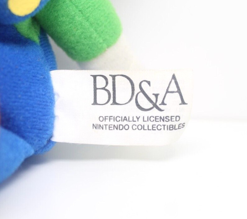 Vintage Nintendo 64 Luigi Beanbag Plush Doll + Hang & Tush Tag (BD&A, 1997)