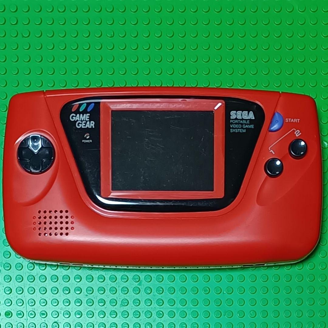 SEGA Game Gear Rare GG Handheld Game Console LCD screen Red Headphone Jack