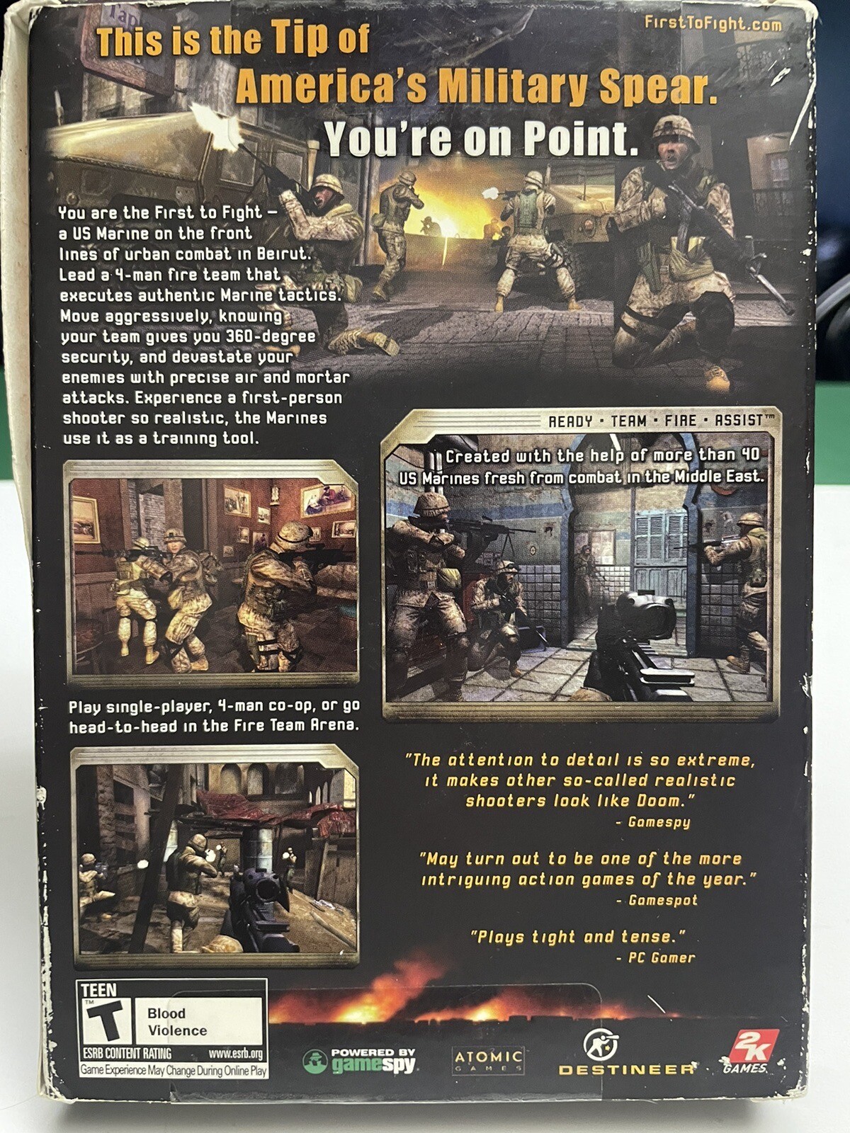 Close Combat FIRST TO FIGHT (PC, 2005) PC WINDOWS GAME Complete CD-ROM’s MARINES