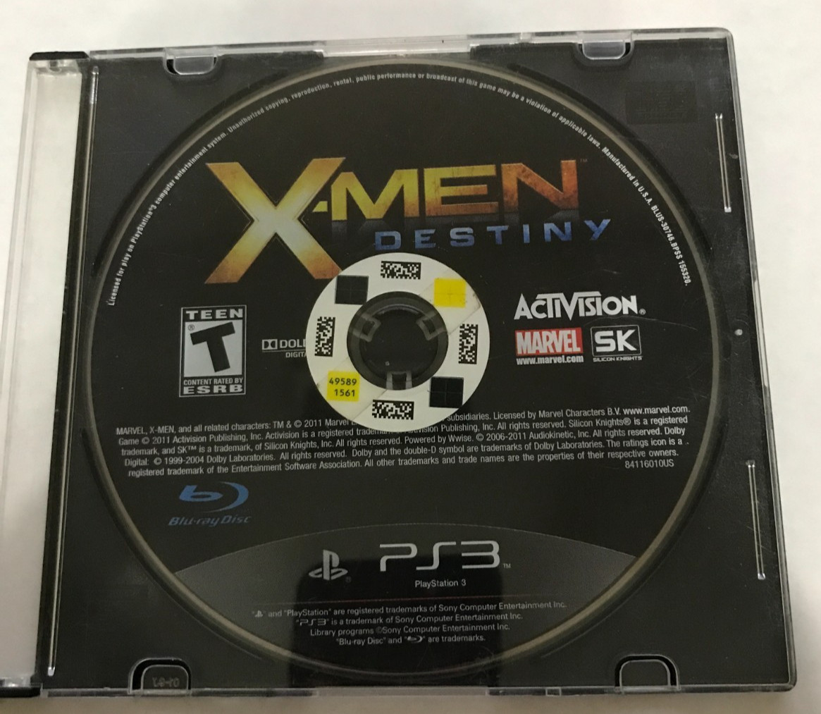 X-Men: Destiny (Sony PlayStation 3, 2011) DISC ONLY Tested
