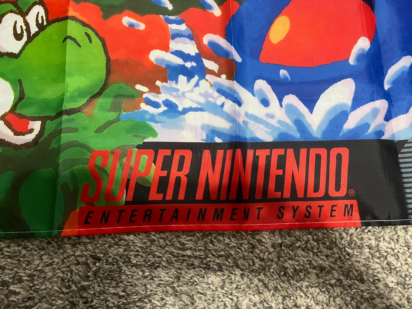 Super Mario World 2 Yoshi’s Island Custom Wall Flag Tapestry 2 x 3 Ft SNES