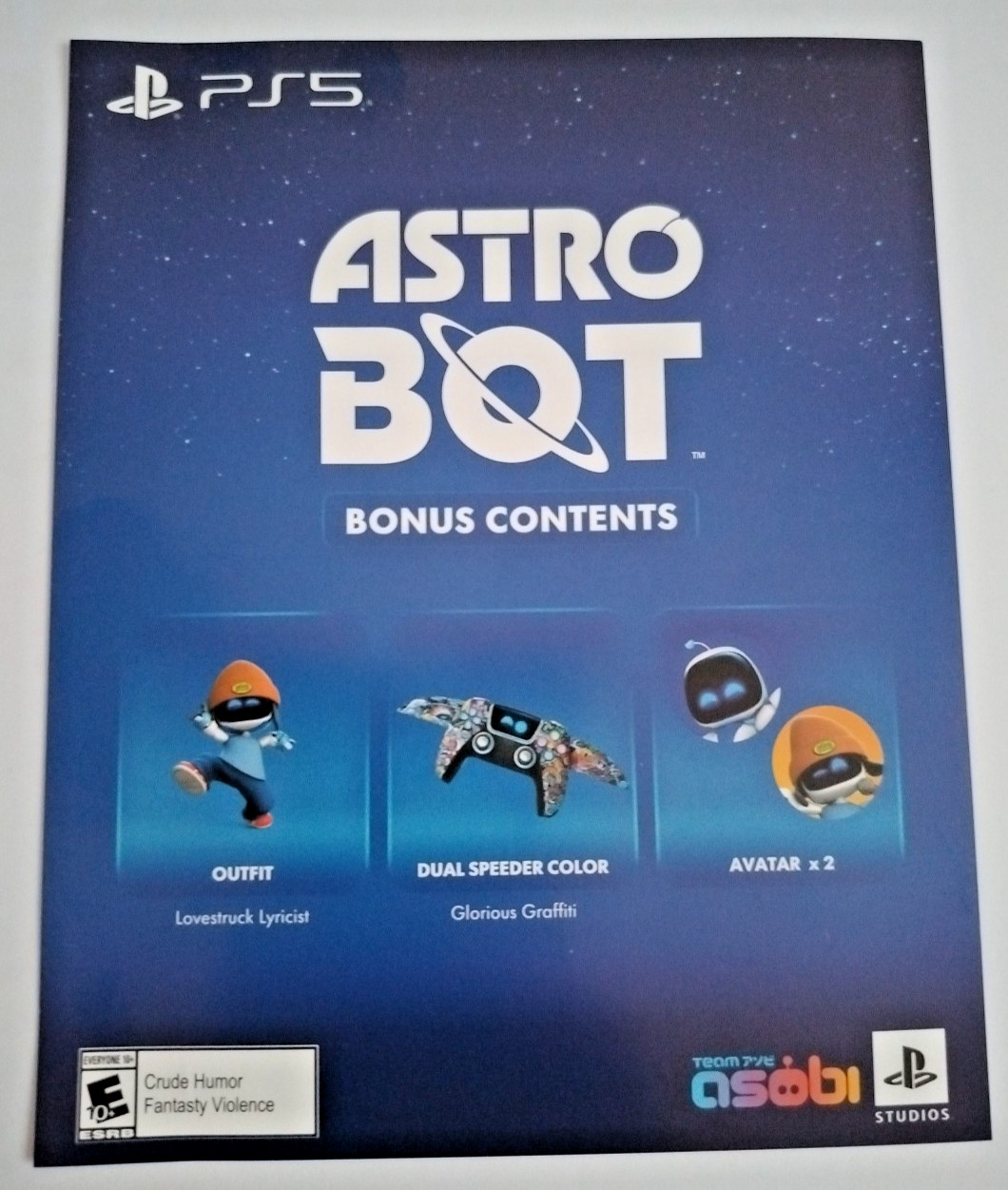 Astro Bot Bonus Presell DLC Add-on for Playstation 5 PS5
