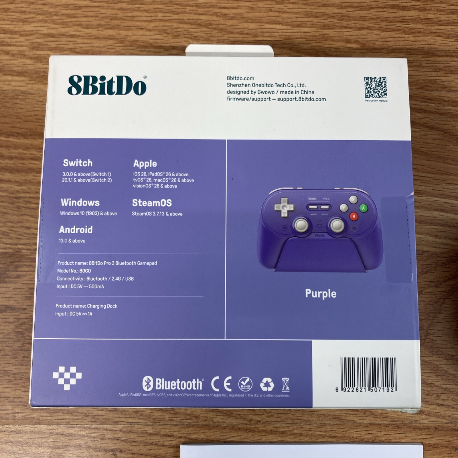 8BitDo Pro 3 Bluetooth Gamepad Controller Nintendo Switch PC Android Apple Steam
