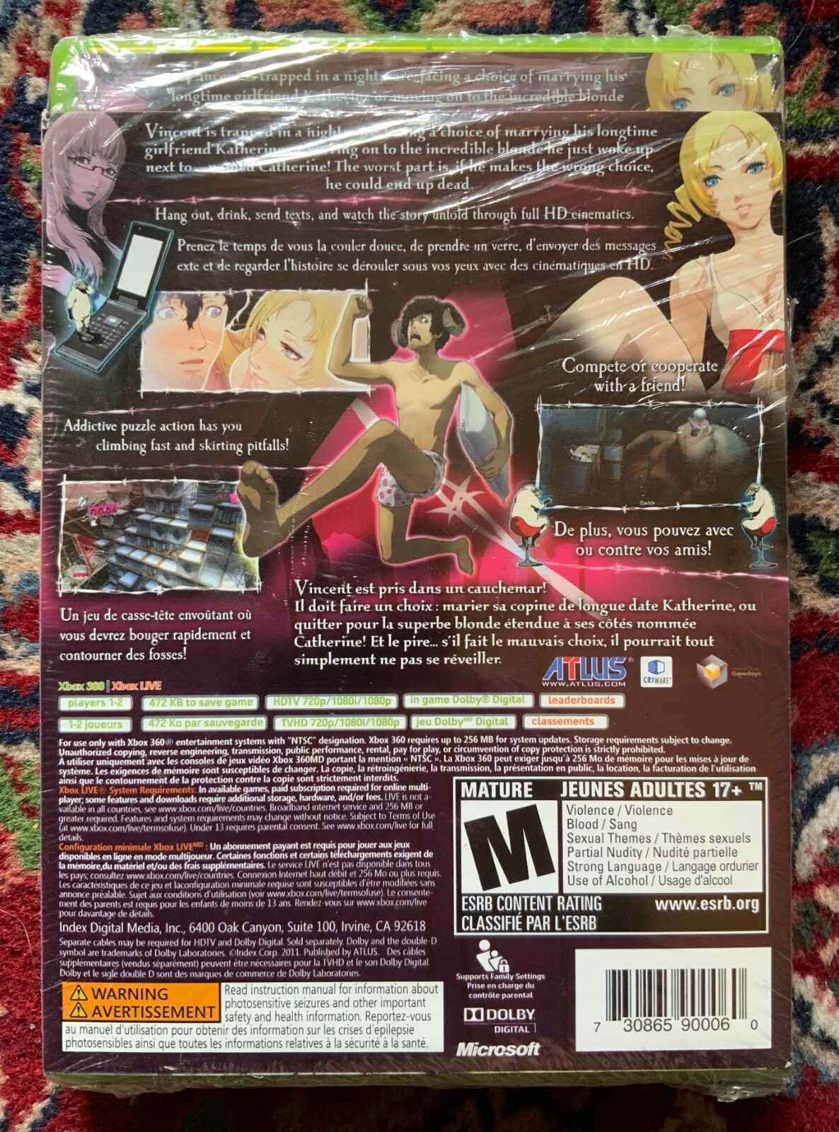 Catherine (Alternate Cover) w/ Sound Disc & Art Book XBOX 360 NEW Sealed ALTUS