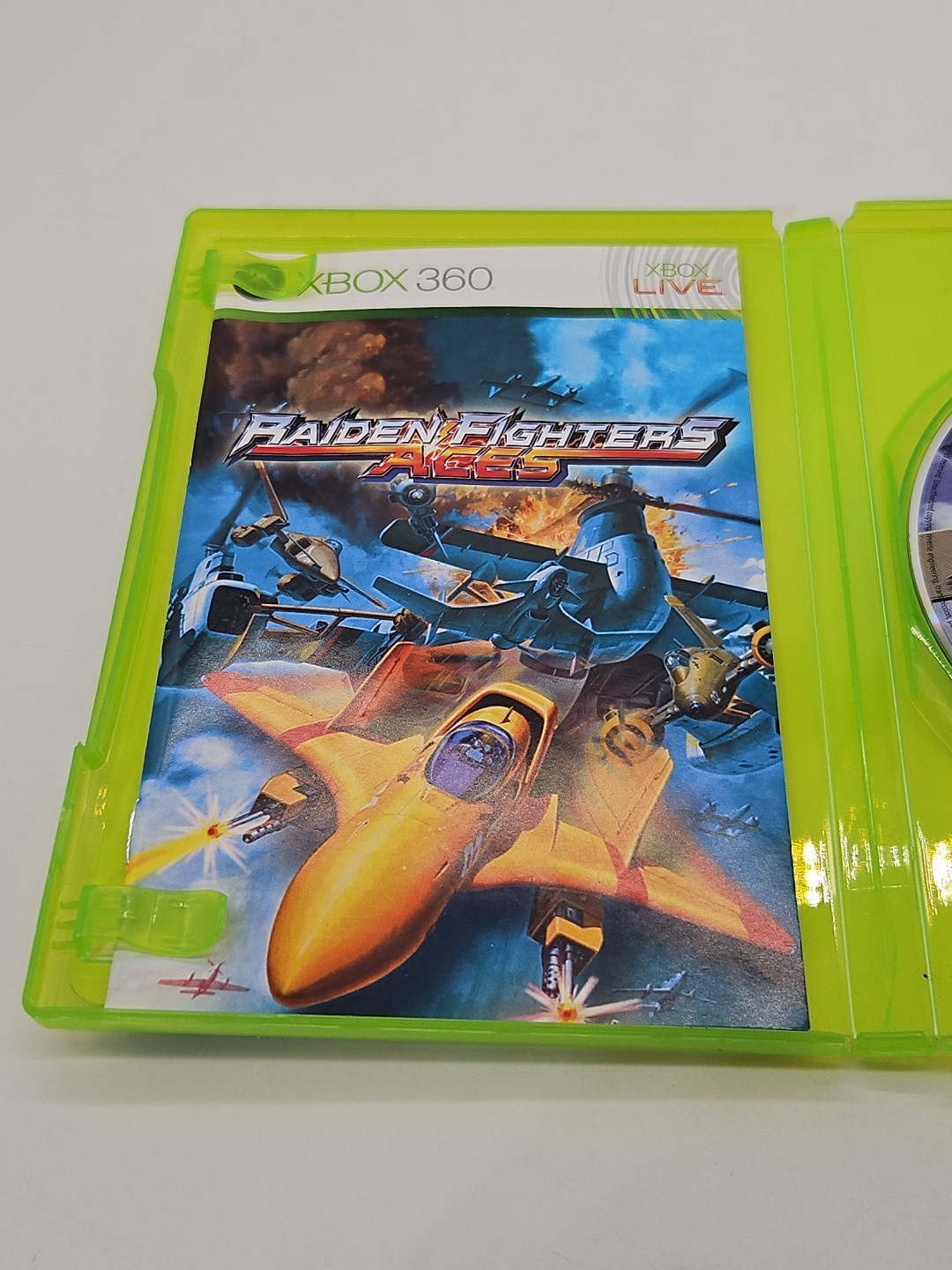 Raiden Fighters Aces (Microsoft Xbox 360, 2009) Light Scratches With Manual