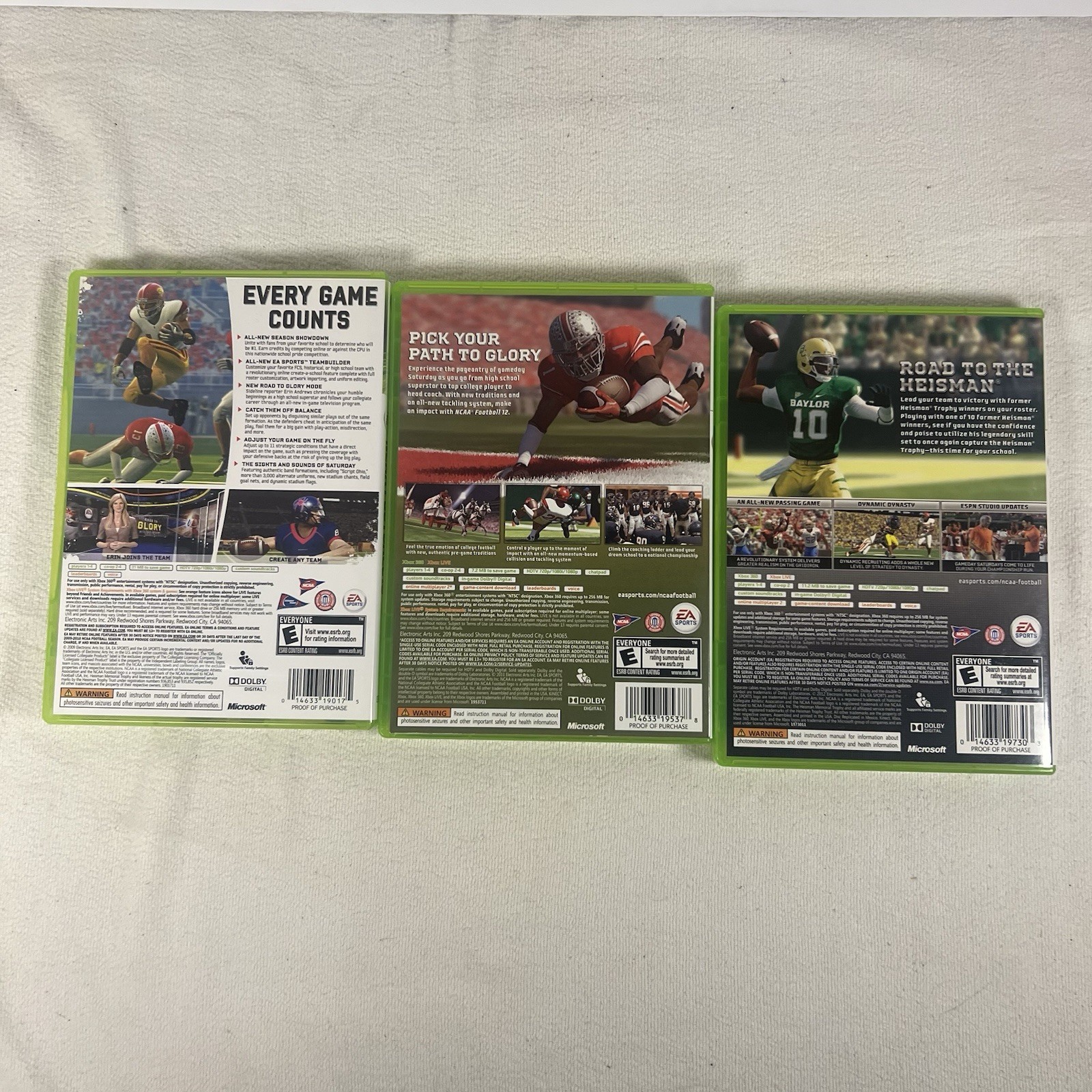 NCAA Football 10 12 13 Microsoft Xbox 360 Sports Lot