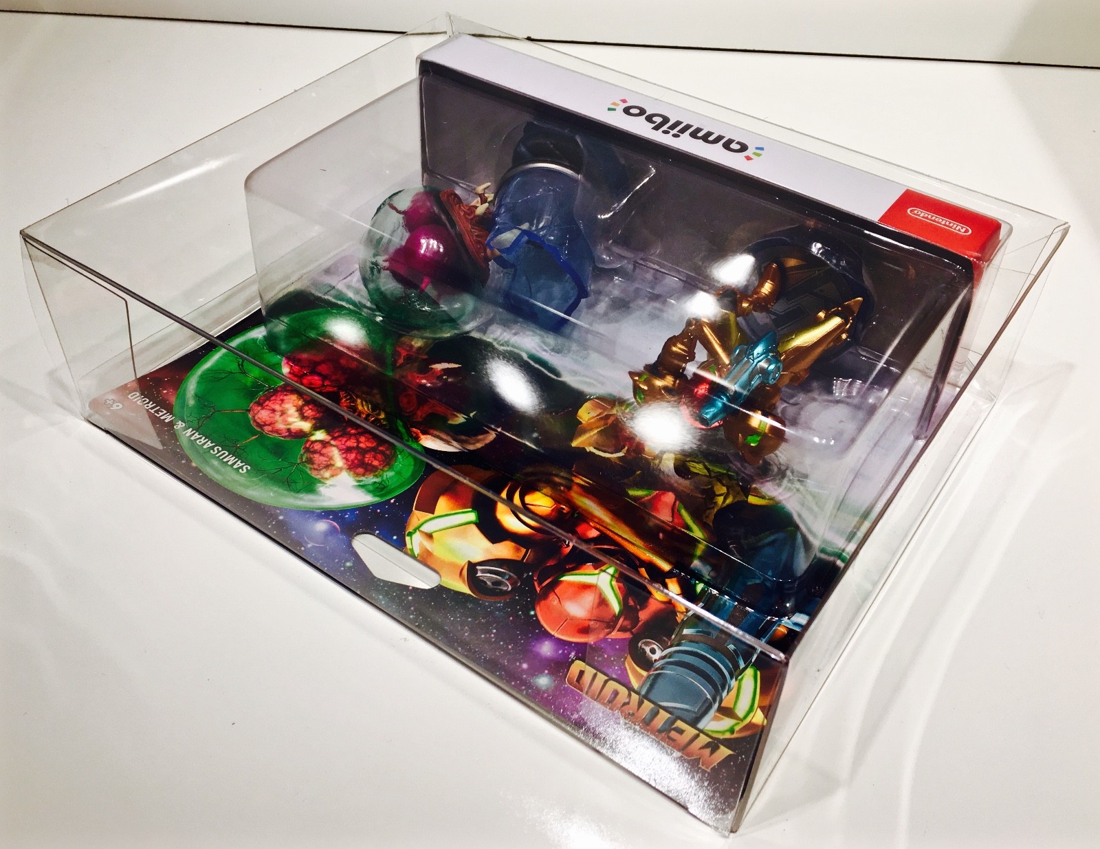 1 Box Protector For SAMUS ARAN & METROID 2 PACK! Nintendo Amiibo Switch Dread