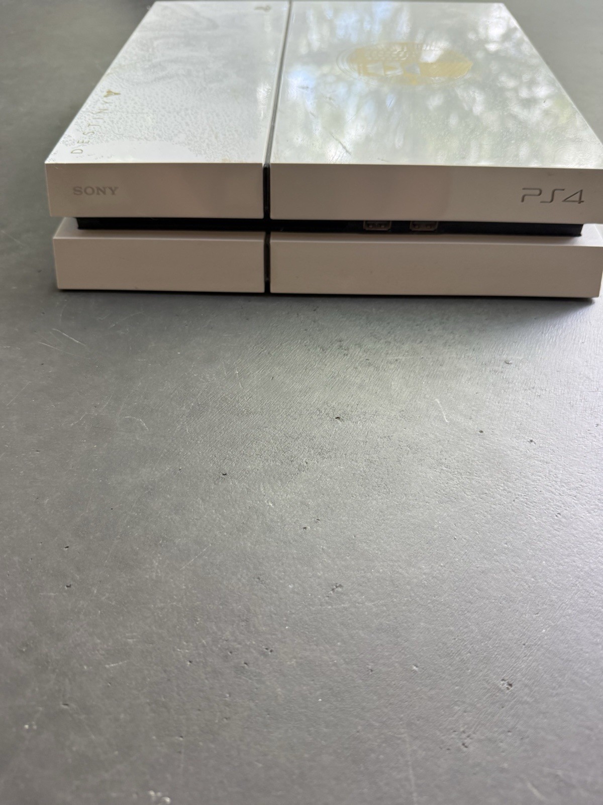 Sony PlayStation 4 500GB White/Gold Emblem Console Wi-Fi HDMI Destiny Edition