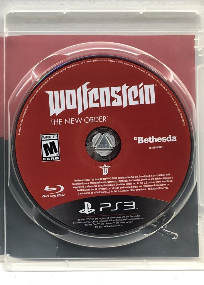 Wolfenstein: The New Order (Sony PlayStation 3, 2014) Clean Tested Working