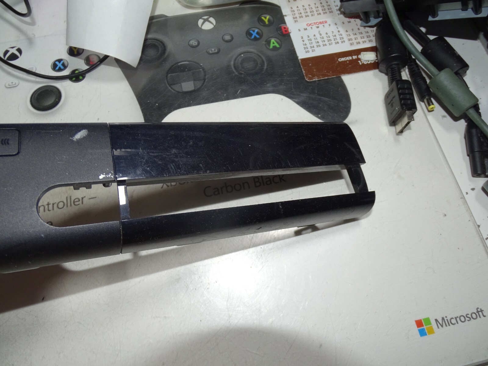 Microsoft Xbox 360 ***E 1538 ONLY*** Front Black EMPTY Bezel-Marks-Just OK-READ