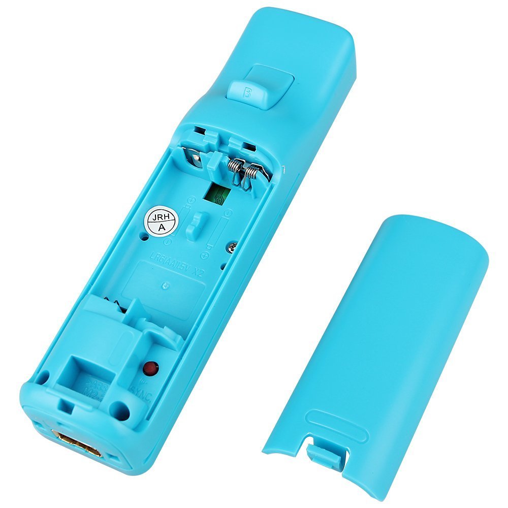 Blue Built in Motion Plus Remote Controller Nunchuck Set For Nintendo Wii Wii U
