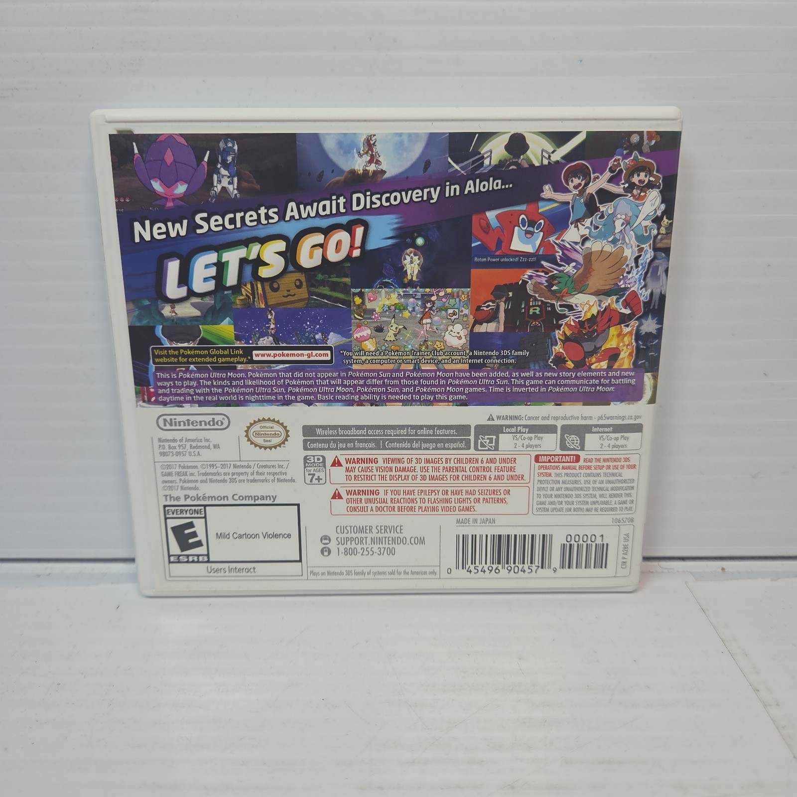 Pokemon Ultra Moon (Nintendo 3DS, 2017) CIB Complete Tested/Working
