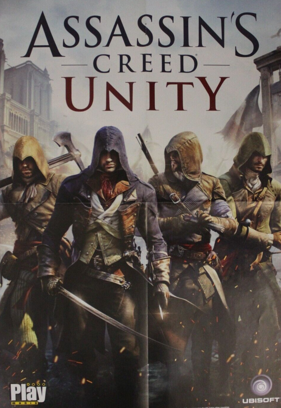 2014 ASSASSIN’S CREED UNITY Double-Sided Poster Spain 21″ x 15″ (53.5 x 38 cm.)