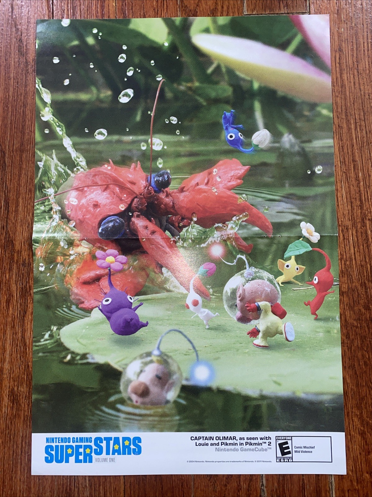 Official Nintendo Gamecube Pikmin 2 Poster Captain Olimar w/ Louie Double sided