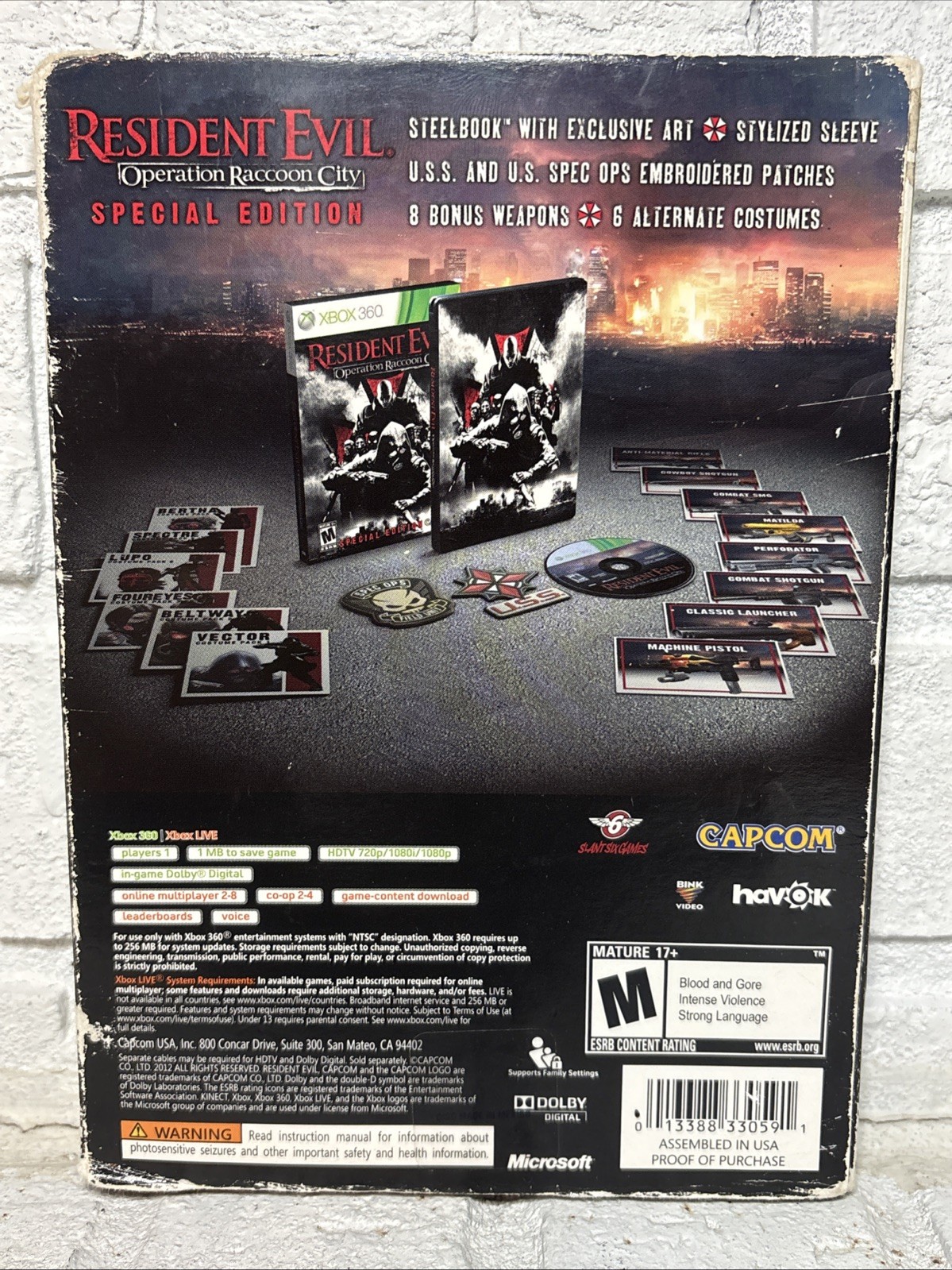 Resident Evil Operation Raccoon City Special Edition Microsoft Xbox 360 Complete