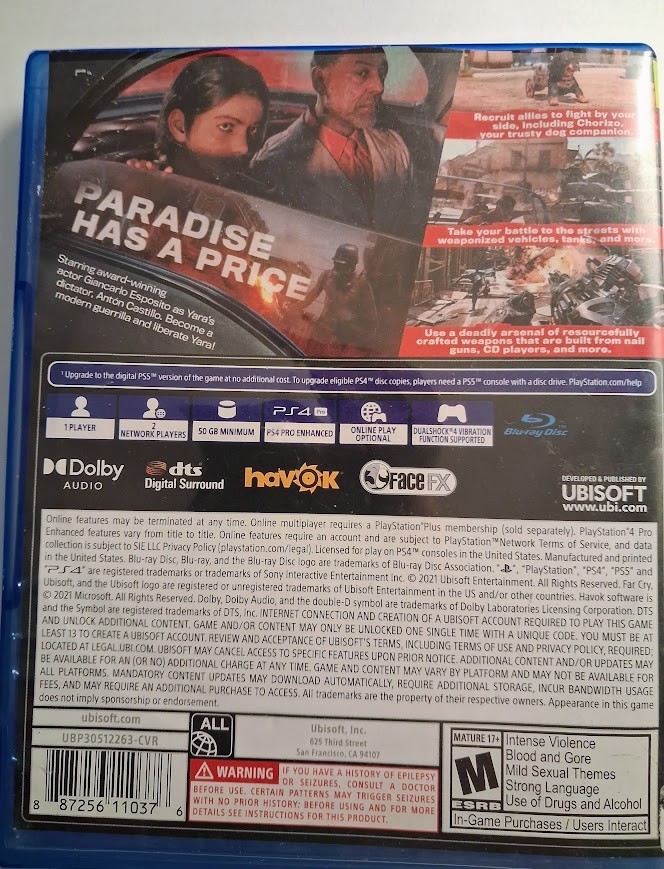 Far Cry 6 – Sony PlayStation 4 FREE FedEx 2-day shipping