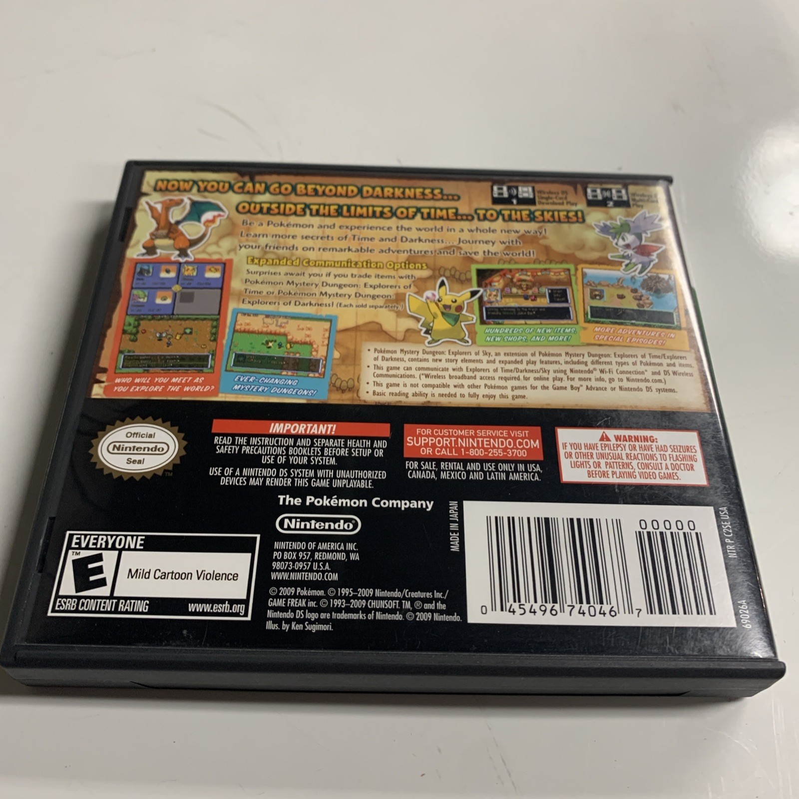 Pokemon Mystery Dungeon Explorers of Sky Case ONLY No Game DS Authentic USA